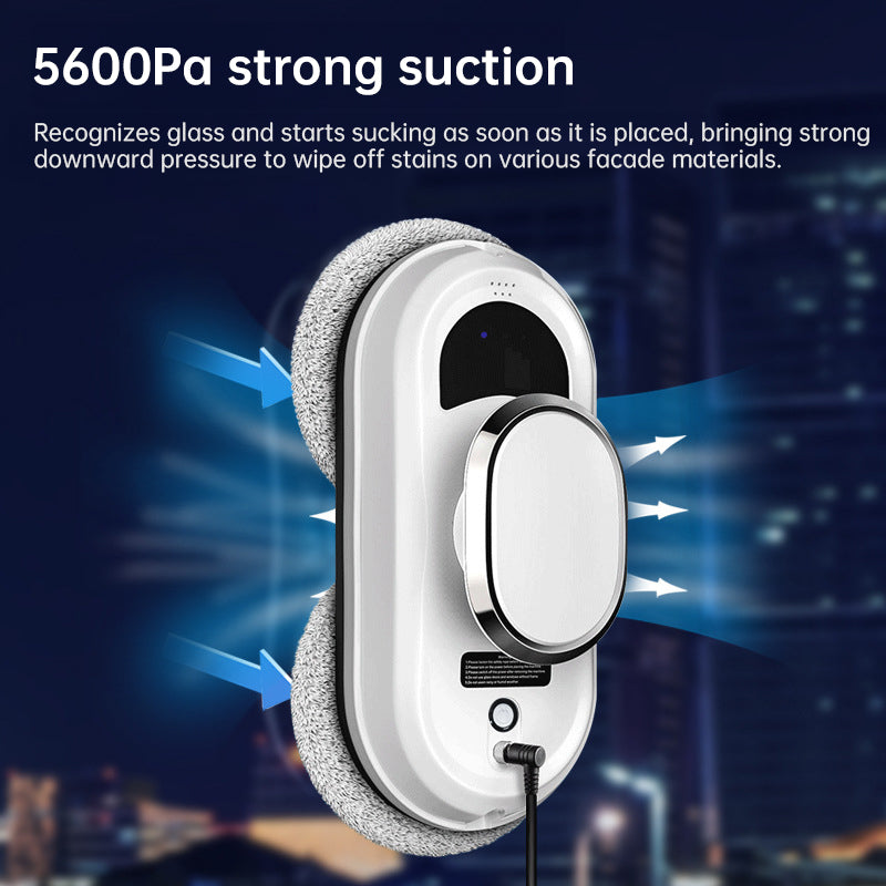 Smart Window Cleaning Robot - Auto-Guided & Remote - Controlled Glass Cleaner - 5600Pa