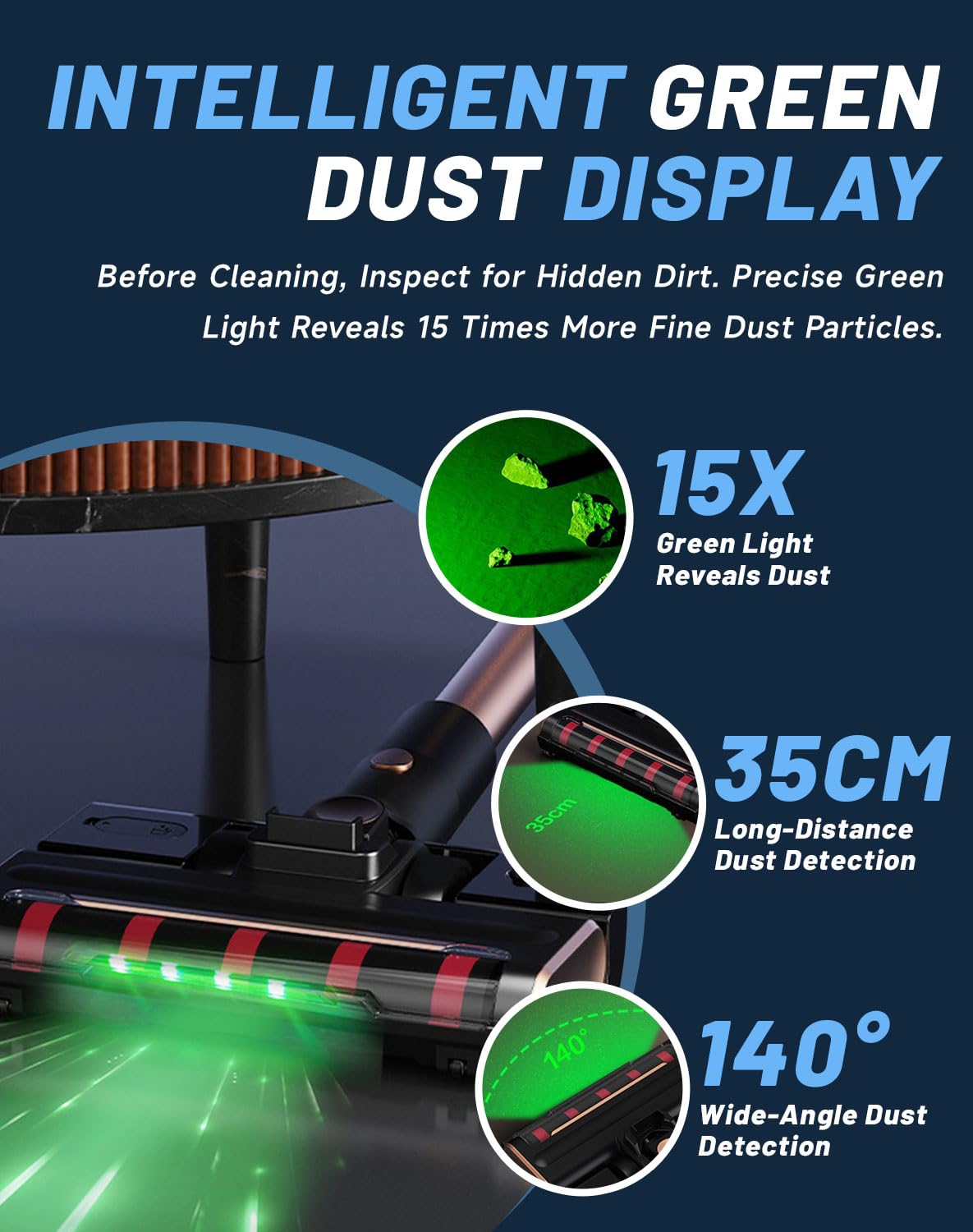 Arthur Kirkland 3-in-1 Cordless Vacuum & Mop – 15000Pa High Suction Folding Model