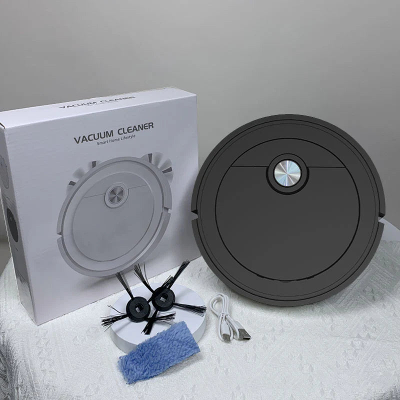 Smart Mini Robotic Vacuum & Mop - Ultra-Quiet Hard Floor Sweeper