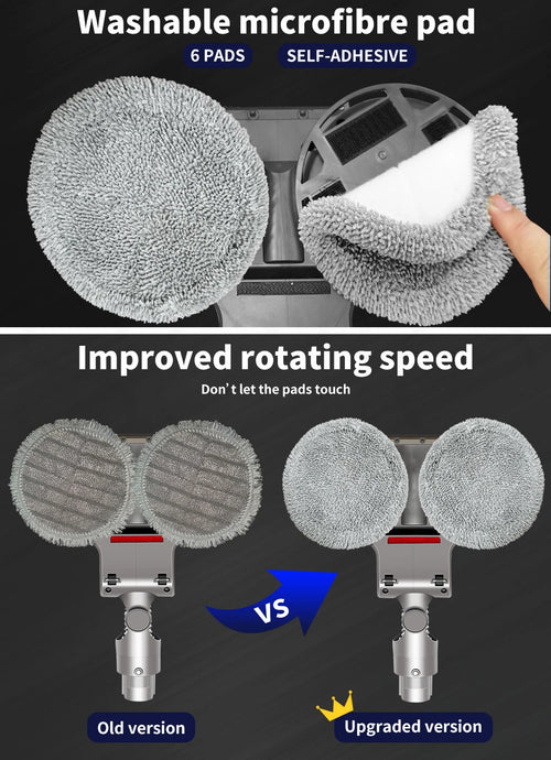 Langshi 2-in-1 Electric Mop Head Attachment for Dyson V7, V8, V10, V11