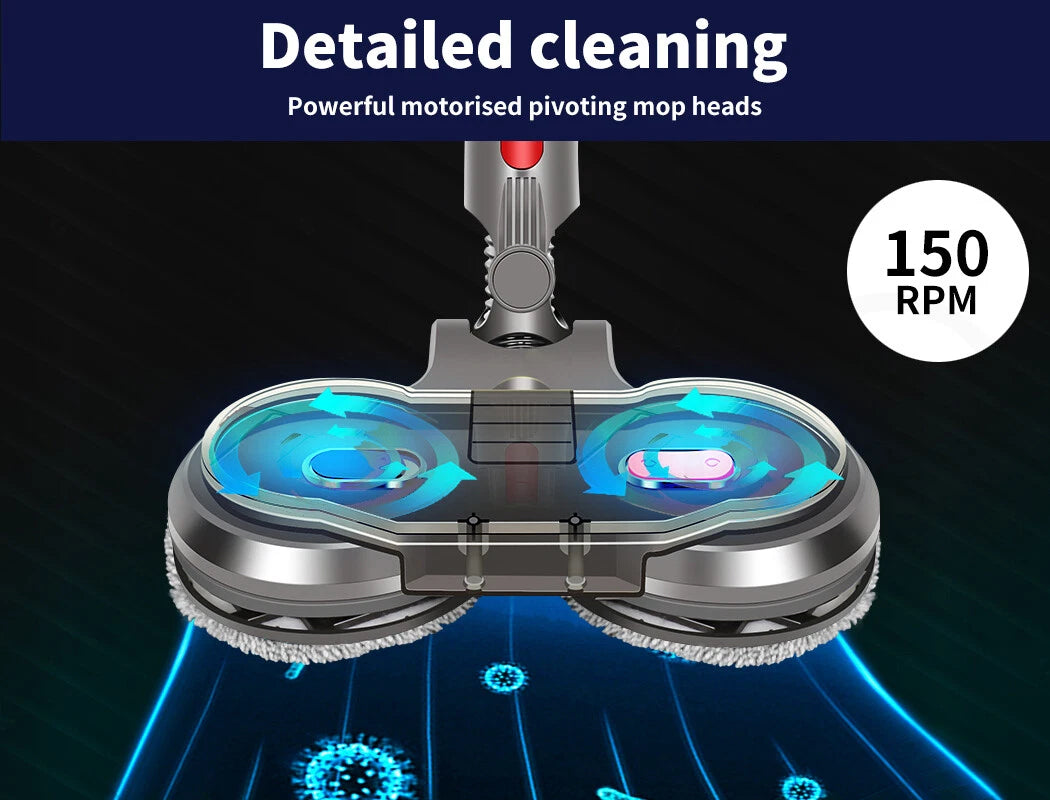 Langshi 2-in-1 Electric Mop Head Attachment for Dyson V7, V8, V10, V11